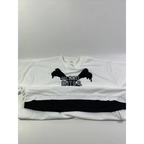 Comfortable Chaos Insanity Mens White T Shirt Sz XL‎ Blood Guts & Invisible Man